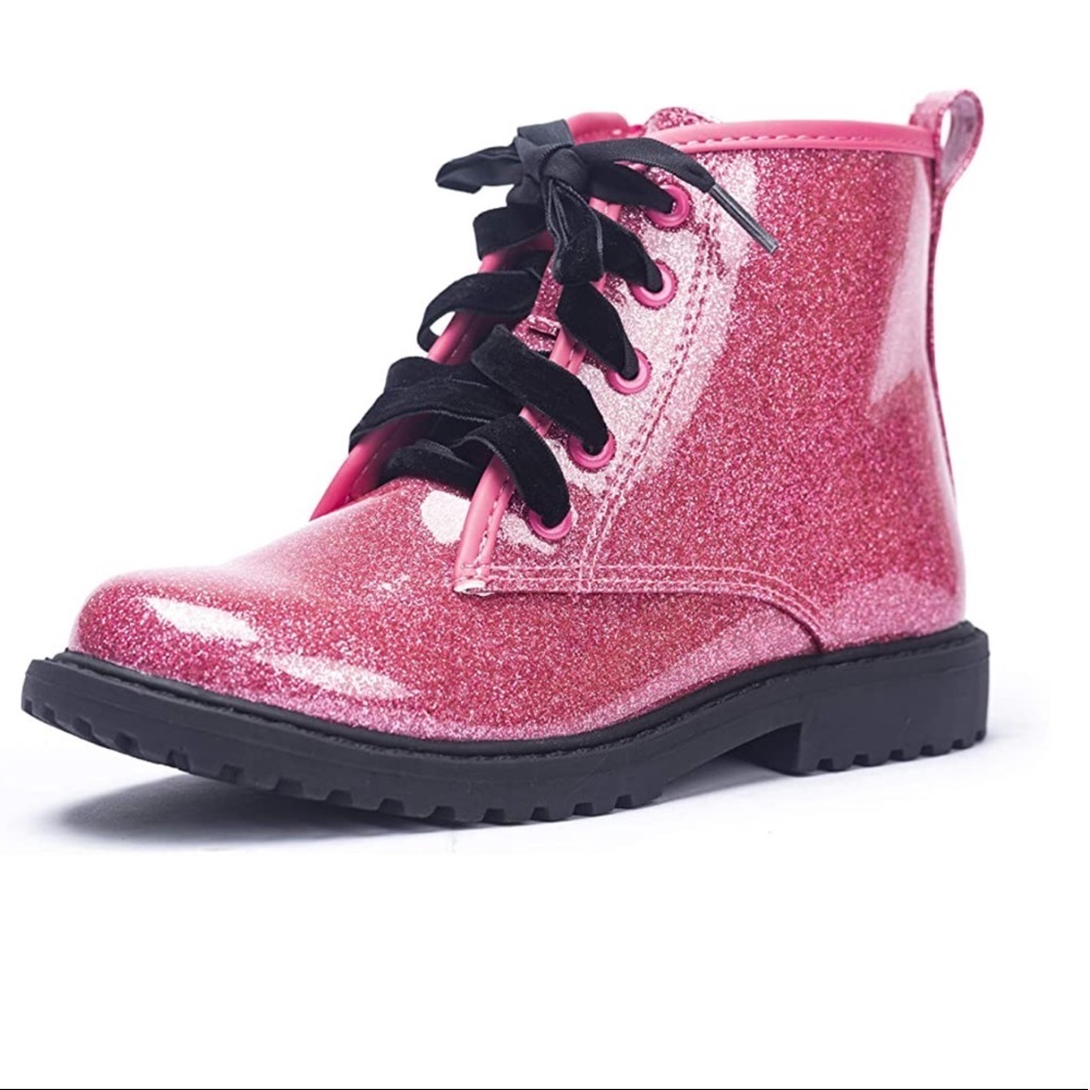 NEW Ositos Little Girls Glitter Combat Boots
